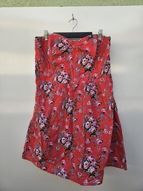 Xhilaration Strapless Pink Floral Sundress Size XXL